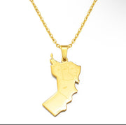 Oman Cities Map Necklace Chain Pendant