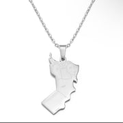 Oman Cities Map Necklace Chain Pendant