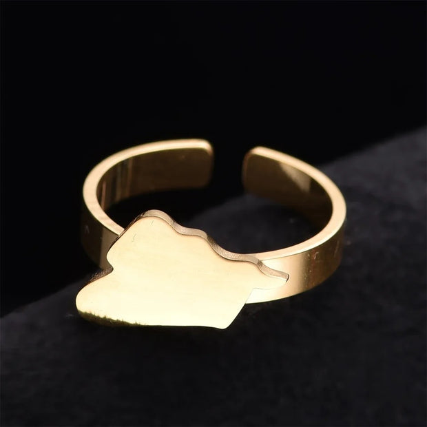 Syria Solid Map Ring