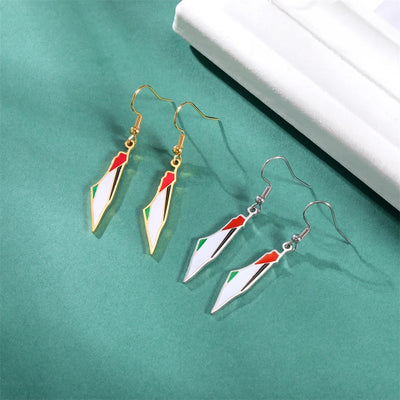 Palestine Flag Hook Earrings