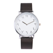 [Onyx] Arabic Numeral Mesh Watch Stainless Steel