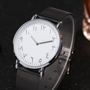 [Onyx] Arabic Numeral Mesh Watch Stainless Steel