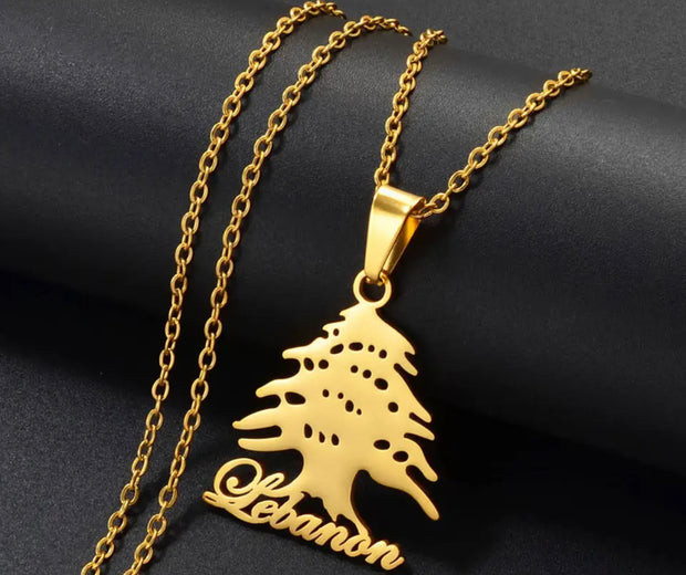 Lebanon Cedar Tree Necklace Chain Pendant