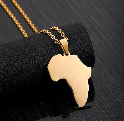 Africa Solid Map Necklace Chain Pendant