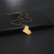 Iraq "ألعراق" Map Necklace Chain Pendant