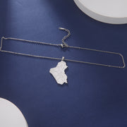 Iraq "ألعراق" Map Necklace Chain Pendant