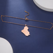 Iraq "ألعراق" Map Necklace Chain Pendant