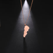 Lebanon "لبنان" Map Necklace Chain Pendant