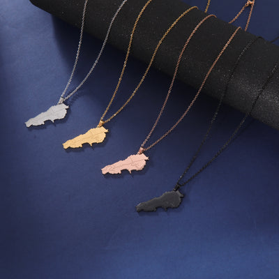 Lebanon "لبنان" Map Necklace Chain Pendant