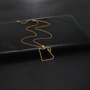 Egypt Map Outline Necklace Chain Pendant