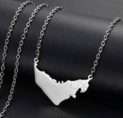 United Arab Emirates (UAE) Map Necklace Chain Pendant