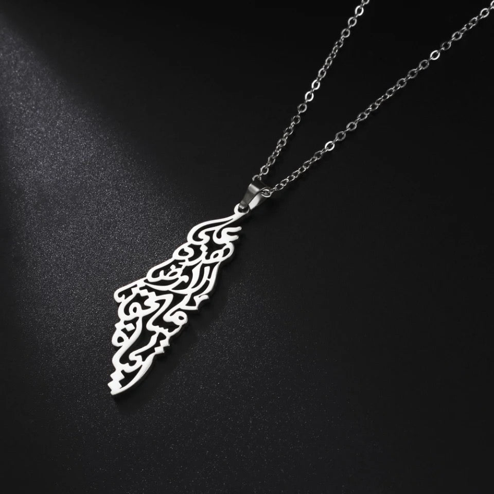 Palestine Stainless Steel Necklace Chain Pendant – Arabian Jewelry