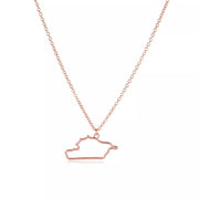 Syria Map Outline Necklace Chain Pendant