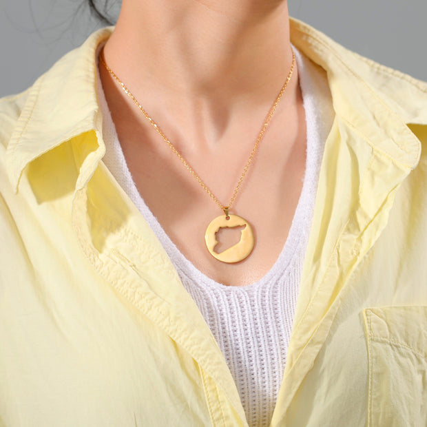 Syria Coin Necklace Chain Pendant