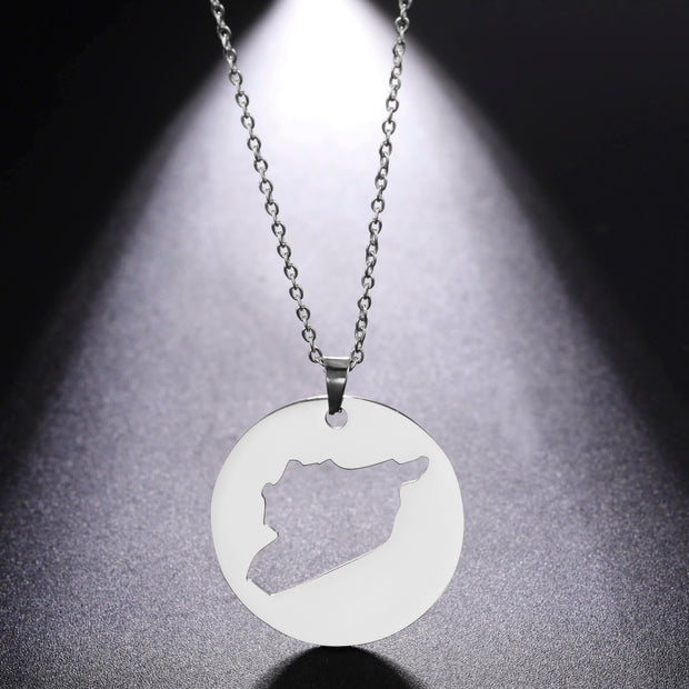 Syria Coin Necklace Chain Pendant