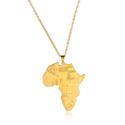 Africa Countries Map Necklace Chain Pendant