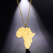 Africa Countries Map Necklace Chain Pendant