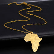 Africa Countries Map Necklace Chain Pendant