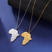 Africa Countries Map Necklace Chain Pendant