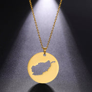 Afghanistan Coin Necklace Chain Pendant