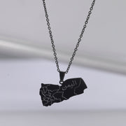 Yemen "اليمن" Map Necklace Chain Pendant