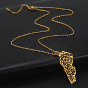 Lebanon Calligraphy Necklace Chain Pendant