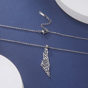 Palestine Quran Calligraphy Necklace Chain Pendant