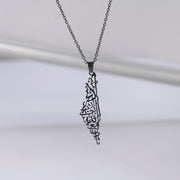 Palestine Quran Calligraphy Necklace Chain Pendant