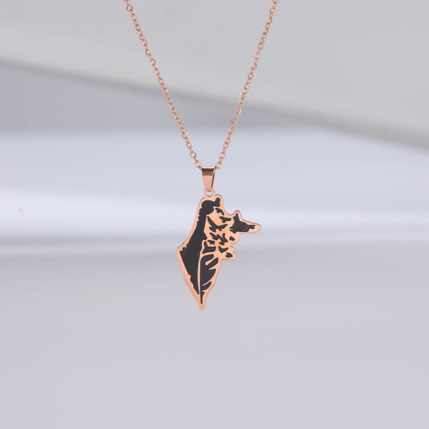 Palestine Feather Bird Necklace Chain Pendant