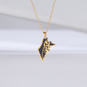 Palestine Feather Bird Necklace Chain Pendant