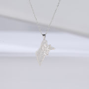 Palestine Feather Bird Necklace Chain Pendant