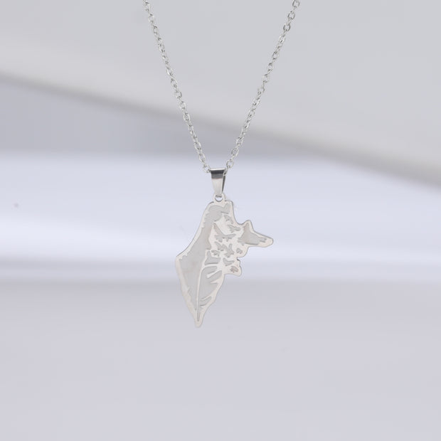 Palestine Feather Bird Necklace Chain Pendant