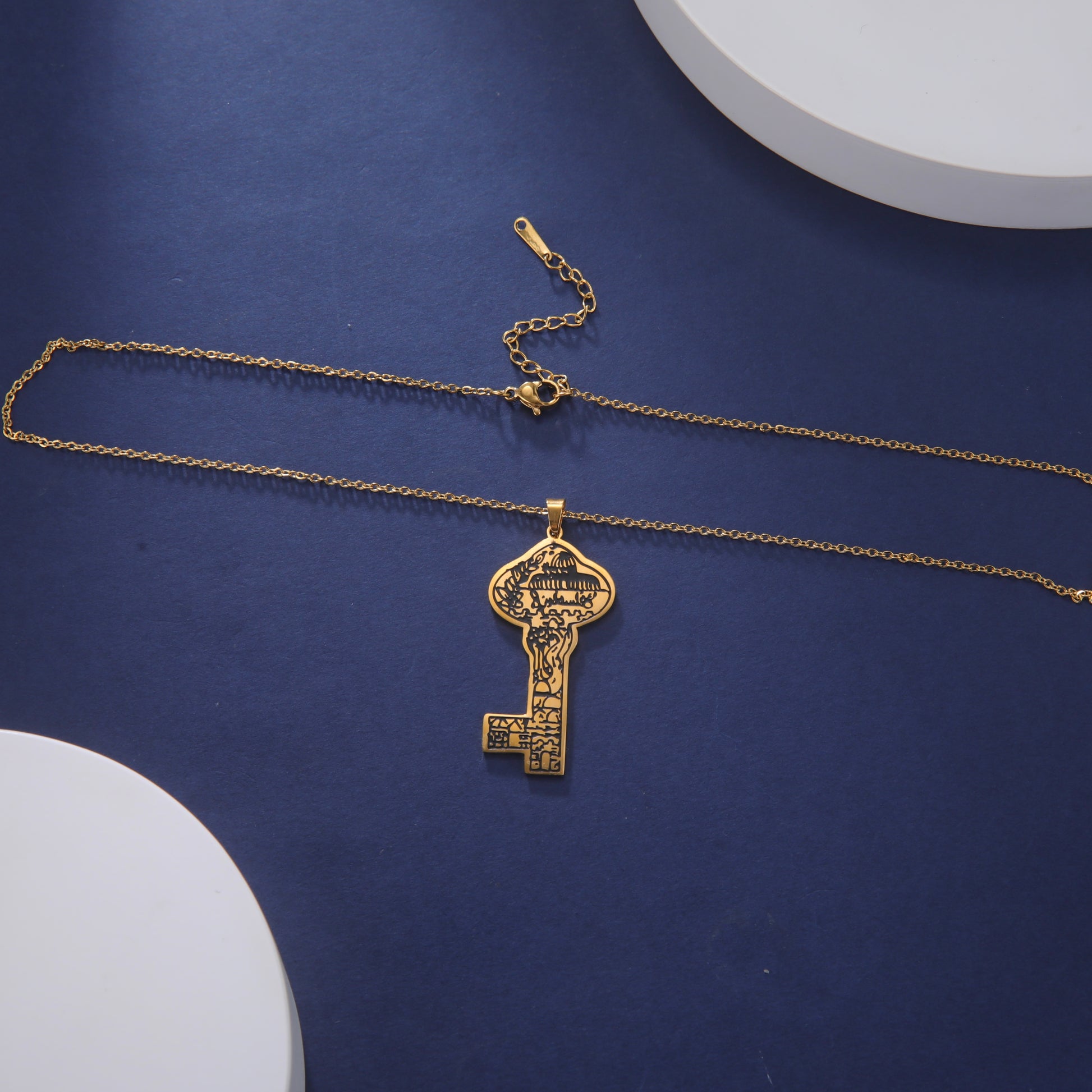 14K Yellow Gold Key Pendant Love Charm Women Men Necklace | eBay