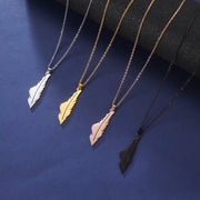 Palestine Feather Necklace Chain Pendant