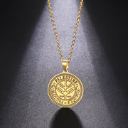 Palestine Historical Coin Necklace Chain Pendant