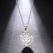 Palestine Historical Coin Necklace Chain Pendant