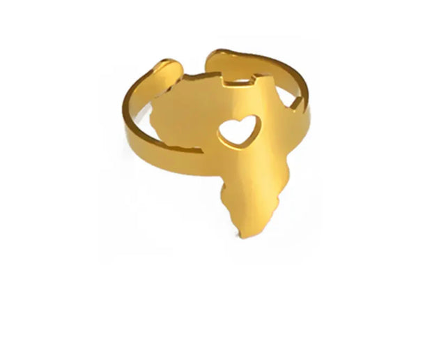 Africa Map Rings